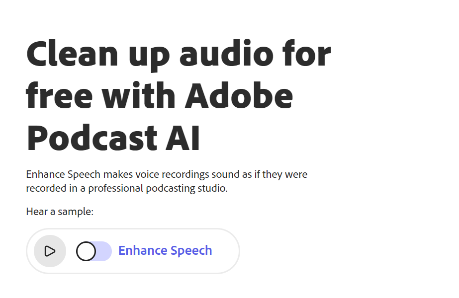 Adobe Speech Enhancer