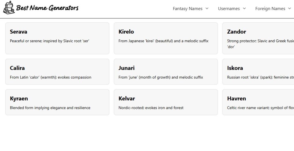 Best Name Generators