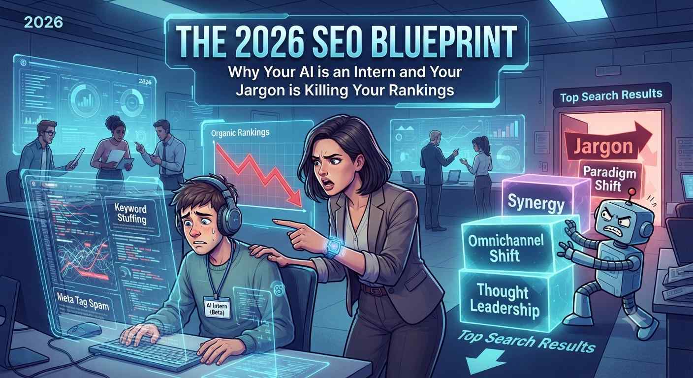 The 2026 SEO Blueprint: Why Your AI is an Intern and Your Jargon is Killing Your Rankings